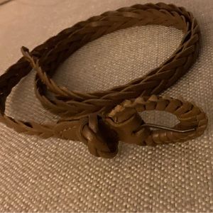 Women’s brown braided belt, one size